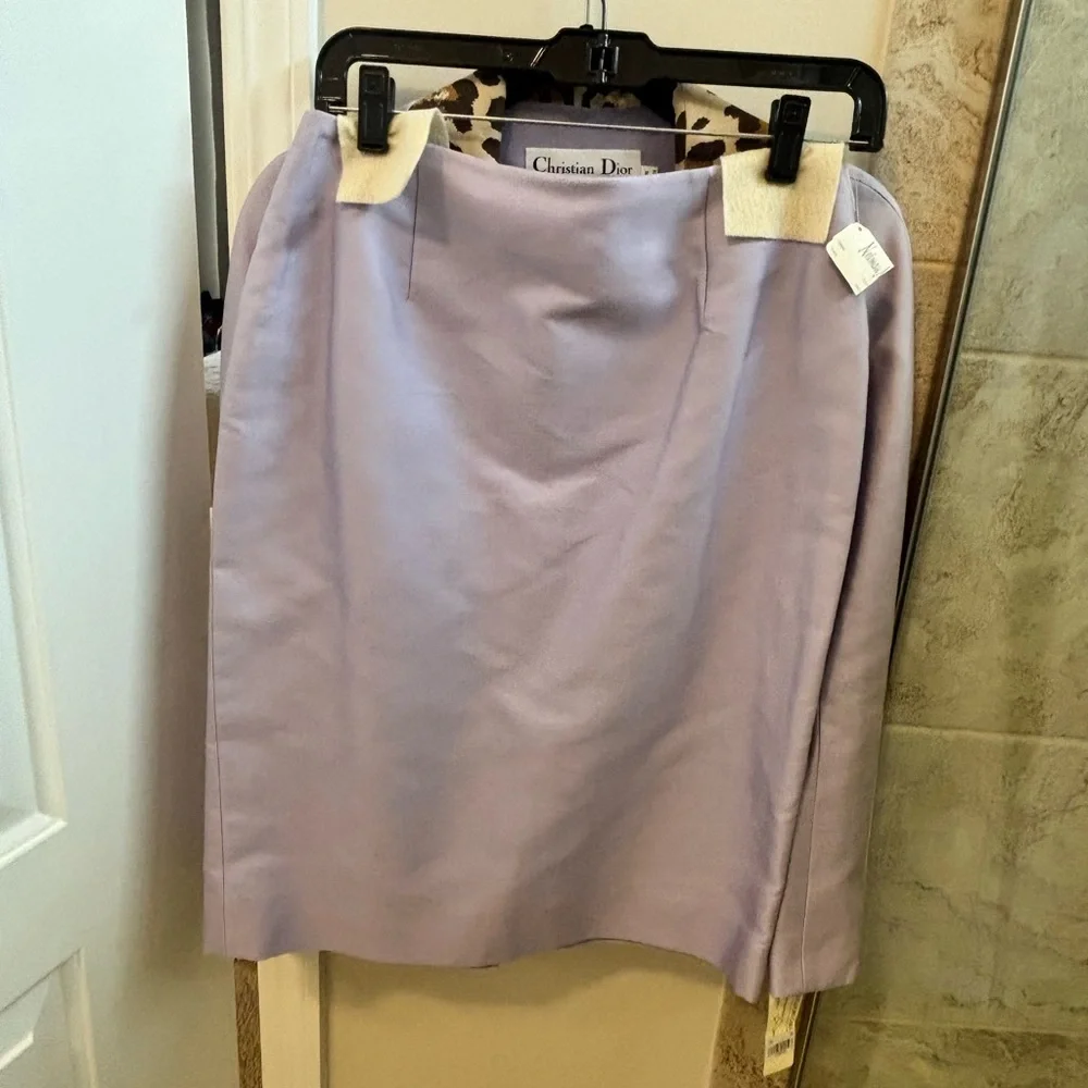 Dior Lilac Blazer with Leopard Print Lapel